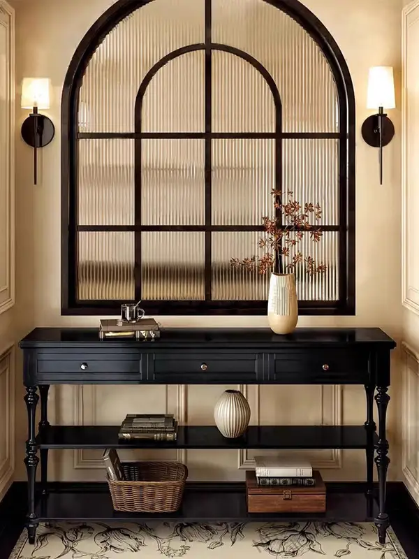 French-Inspired Solid Wood Storage Console Table — product image 2