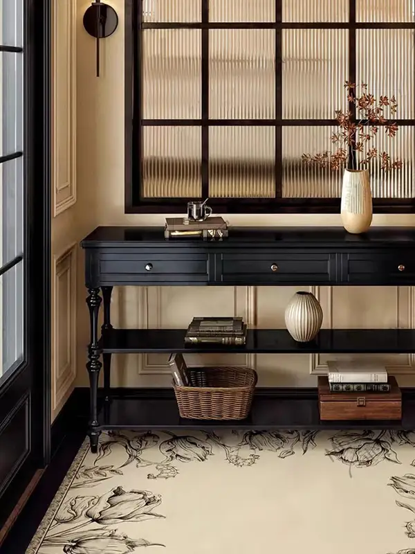 French-Inspired Solid Wood Storage Console Table — product image 3