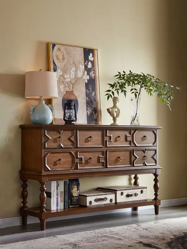 French-Inspired Solid Wood Storage Hallway Cabinet — product image 2