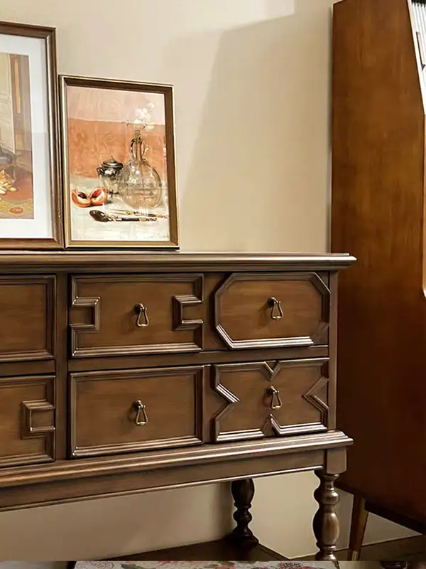 French-Inspired Solid Wood Storage Hallway Cabinet — product image 3