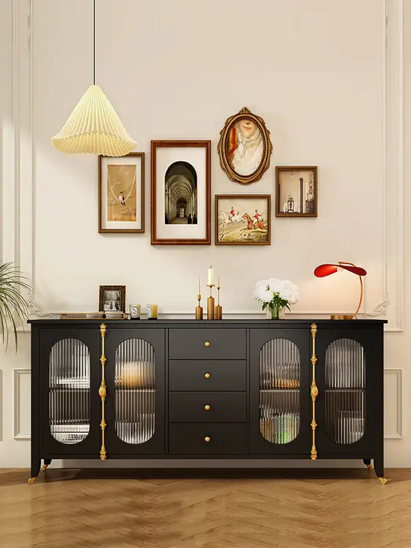 French-Inspired Mixed-Material Storage Sideboard — product image 2