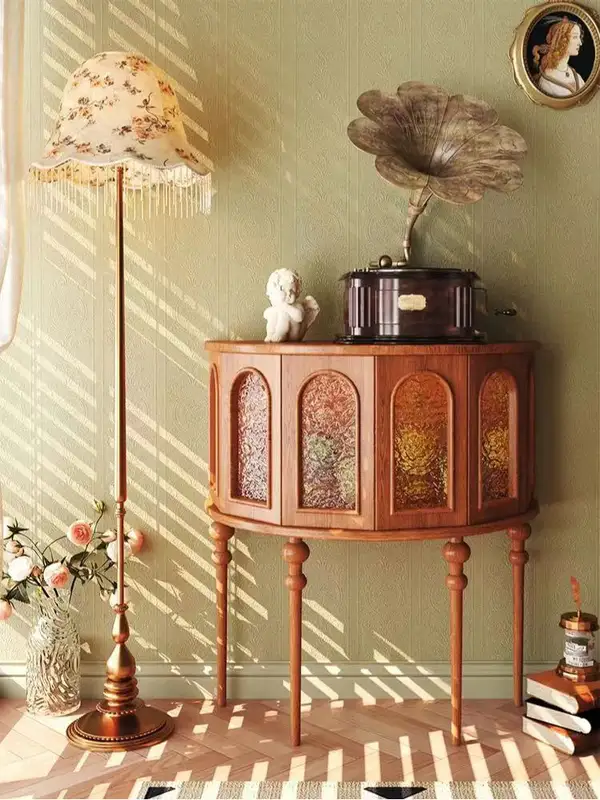 French-Inspired Solid Wood Storage Hallway Cabinet — product image 1
