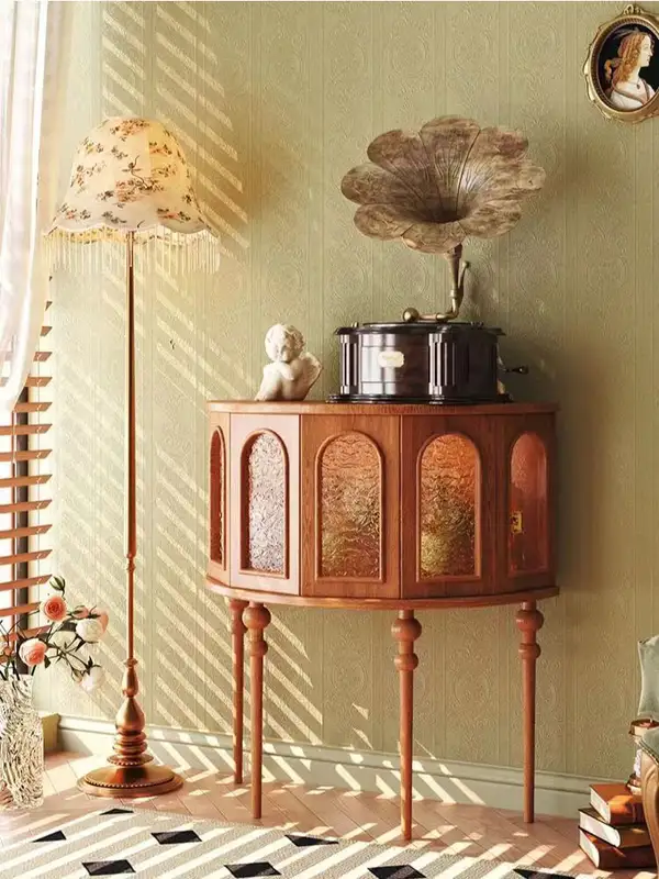 French-Inspired Solid Wood Storage Hallway Cabinet — product image 2