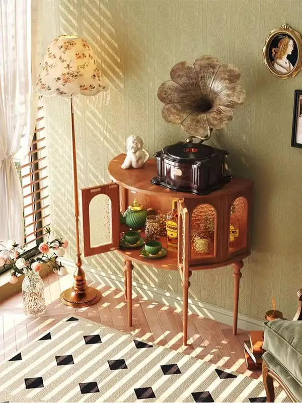 French-Inspired Solid Wood Storage Hallway Cabinet — product image 3
