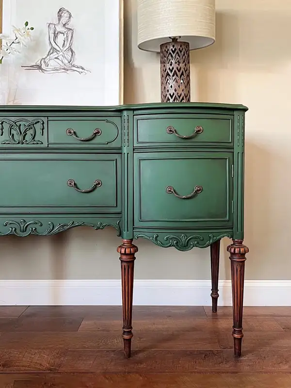 French-Inspired Solid Wood Carved Hallway Cabinet — product image 3