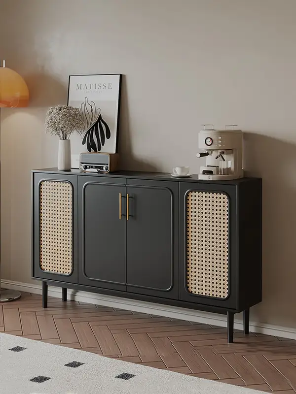 French-Inspired Solid Wood Cane-Detailed Sideboard — product image 1