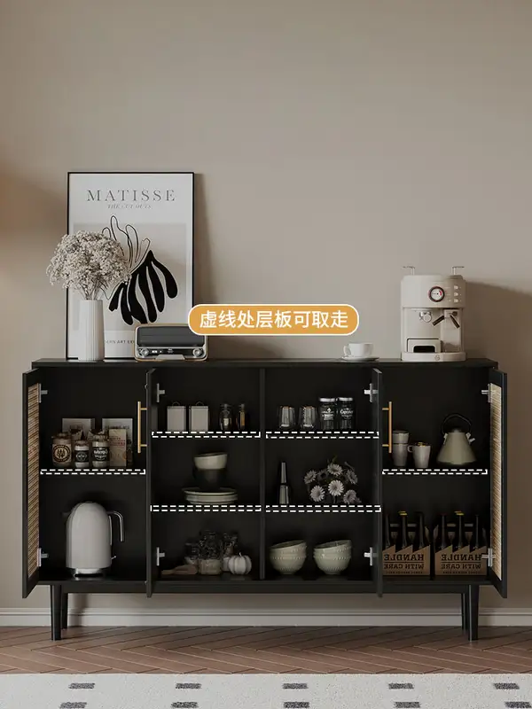 French-Inspired Solid Wood Cane-Detailed Sideboard — product image 2