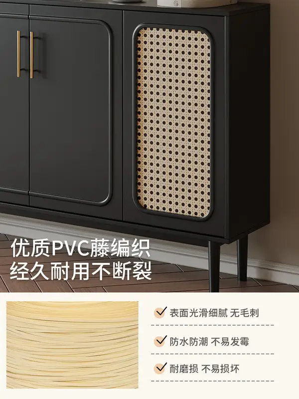 French-Inspired Solid Wood Cane-Detailed Sideboard — product image 3