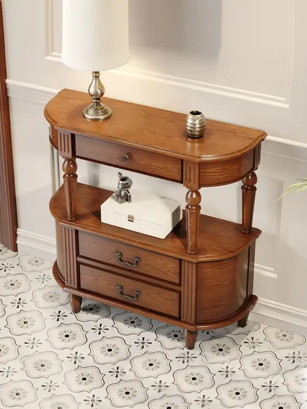 American-Style Solid Wood Storage Hallway Cabinet — product image 1