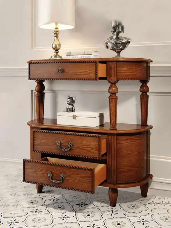 American-Style Solid Wood Storage Hallway Cabinet — product image 2
