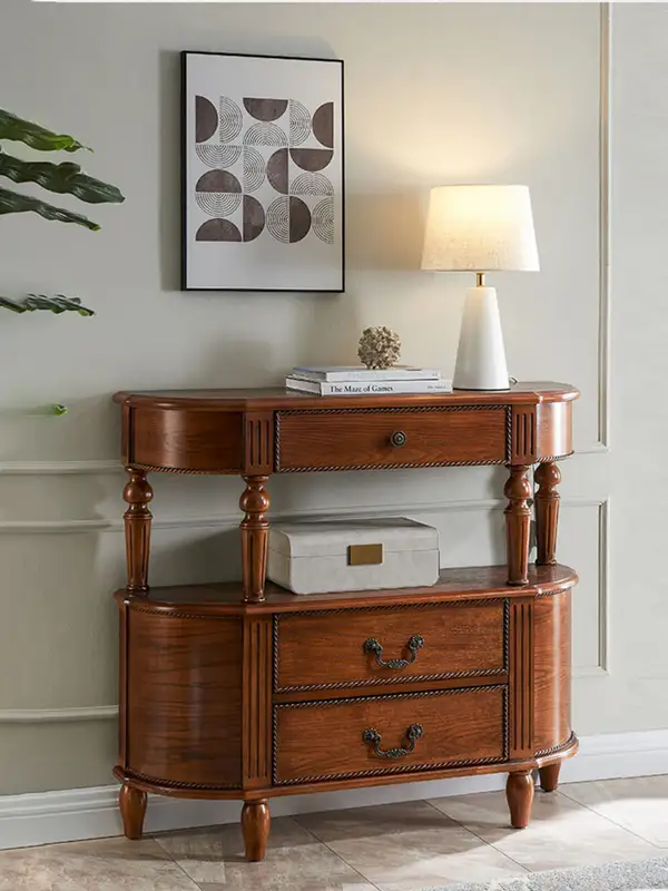 American-Style Solid Wood Storage Hallway Cabinet — product image 3