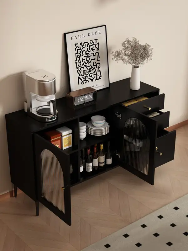 French-Inspired Mixed-Material Storage Sideboard — product image 3