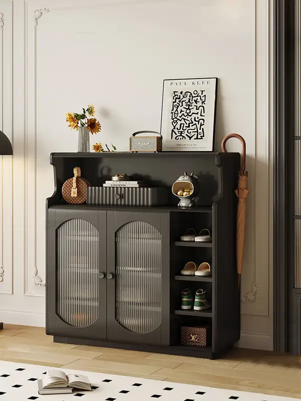 French-Inspired Solid Wood Storage Hallway Cabinet — product image 1