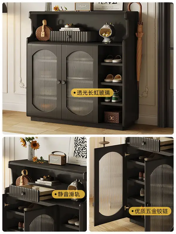 French-Inspired Solid Wood Storage Hallway Cabinet — product image 3