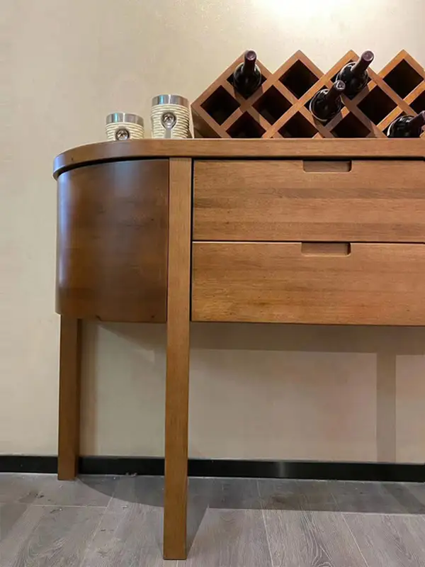 French-Inspired Solid Wood Storage Console Table — product image 3