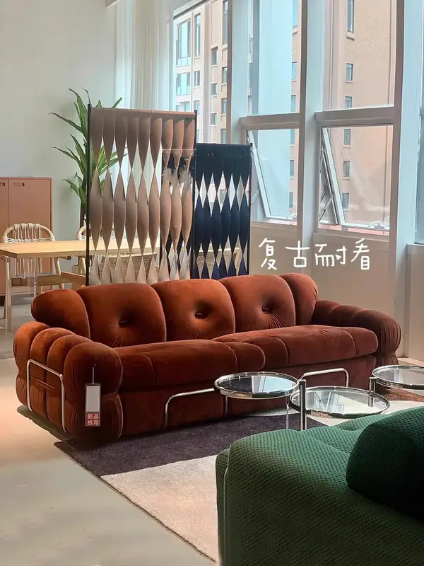 French-Inspired Mixed-Material Upholstered Sofa — product image 2
