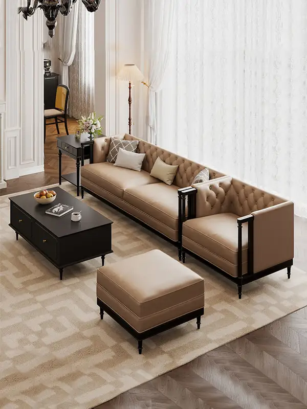 American-Style Mixed-Material Sofa — product image 2