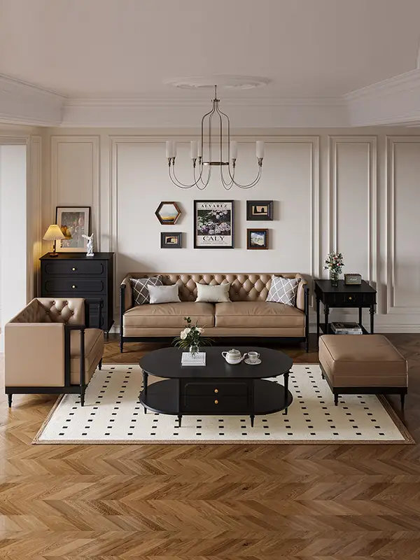 American-Style Mixed-Material Sofa — product image 3