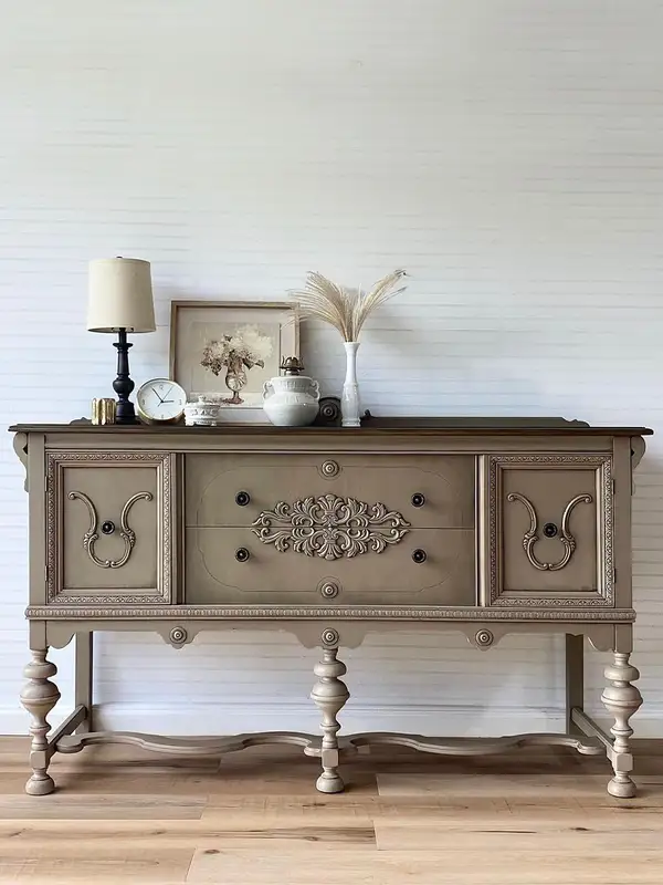 French-Inspired Solid Wood Carved Sideboard — product image 1