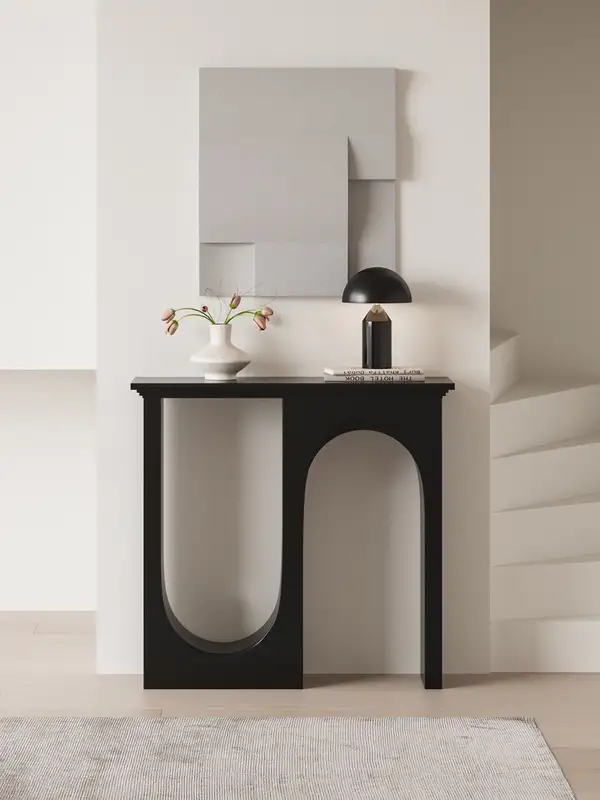French-Inspired Mixed-Material Console Table — product image 3