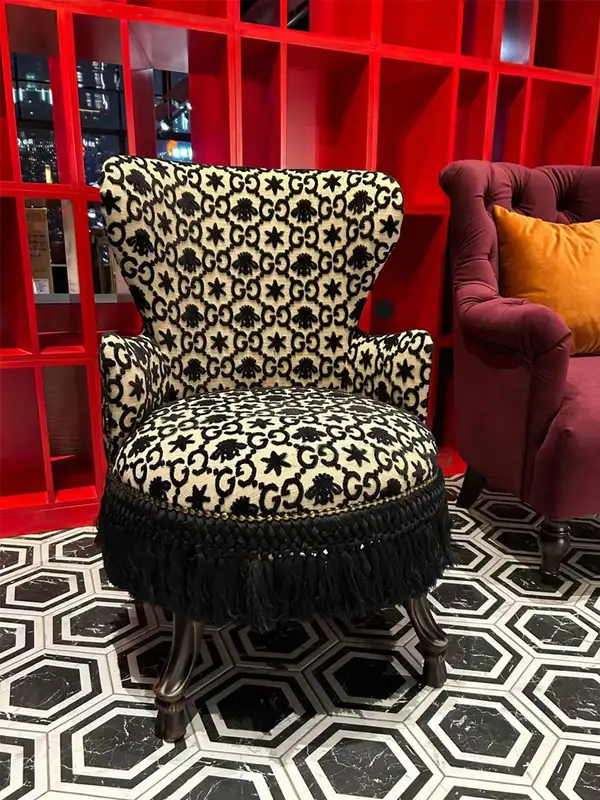 French-Inspired Upholstered Lounge Chair — product image 1
