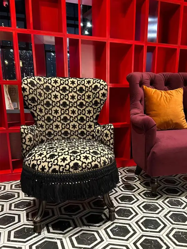 French-Inspired Upholstered Lounge Chair — product image 2