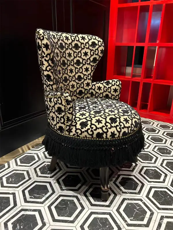 French-Inspired Upholstered Lounge Chair — product image 3