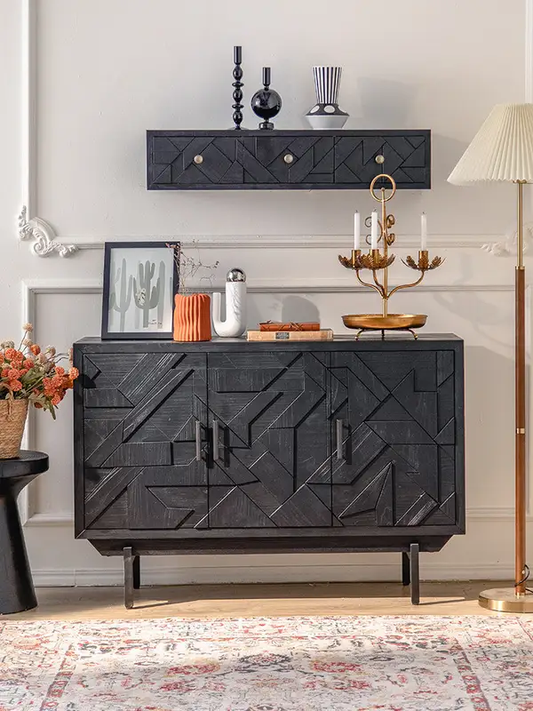 French-Inspired Solid Wood Storage Sideboard — product image 1