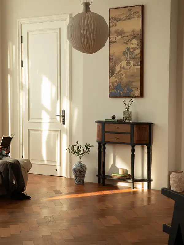 French-Inspired Solid Wood Storage Console Table — product image 3