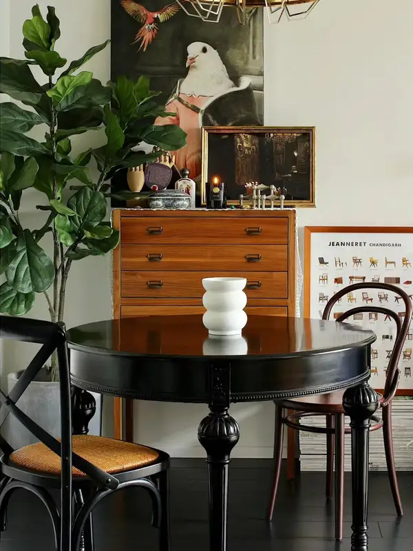 French-Inspired Solid Wood Round Dining Table — product image 2