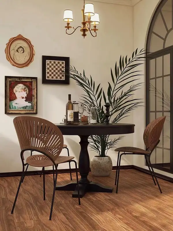 French-Inspired Solid Wood Round Dining Table — product image 3