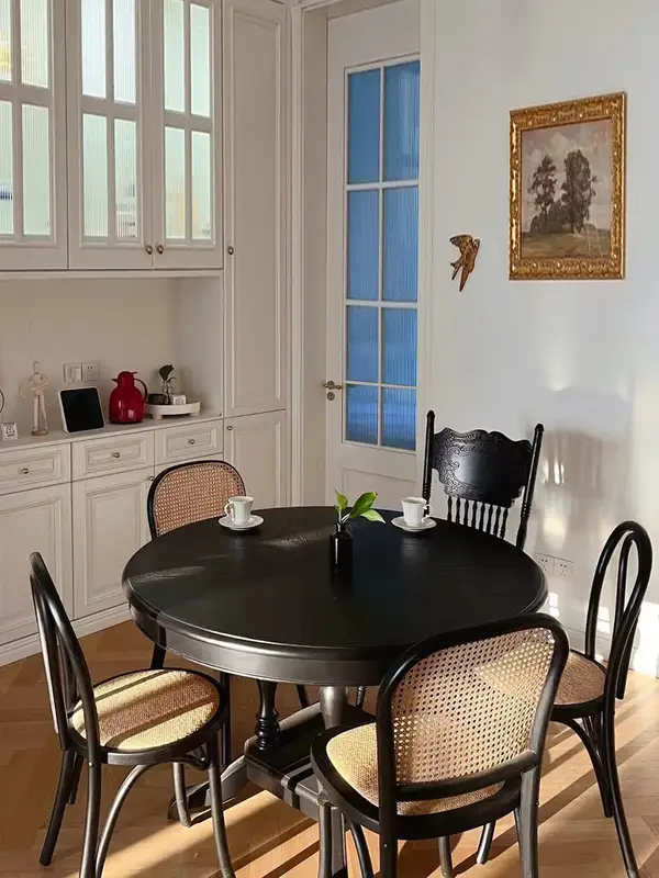 French-Inspired Solid Wood Carved Dining Table — product image 2