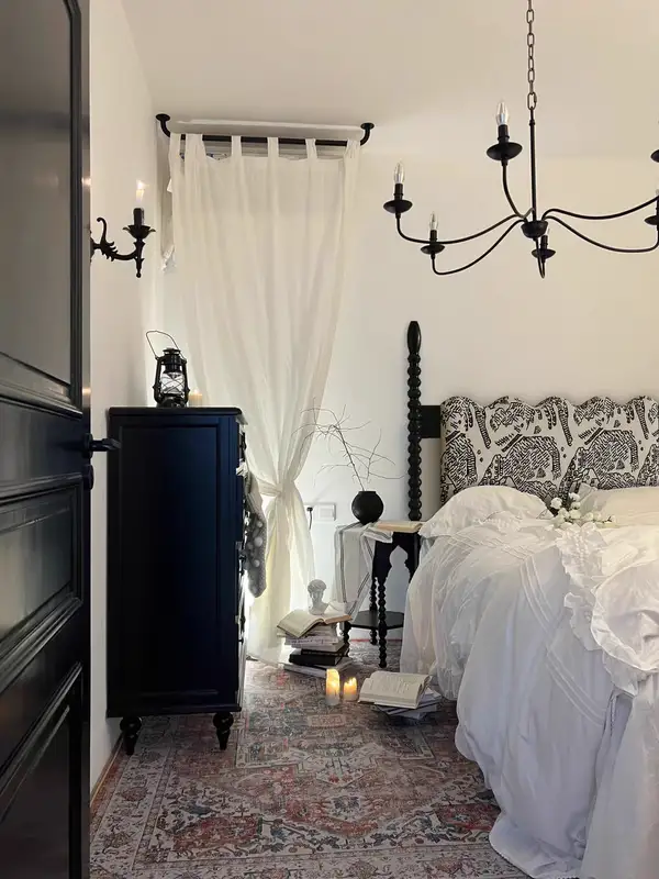 French-Inspired Mixed-Material Upholstered Bed — product image 3