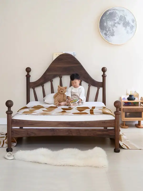 French-Inspired Solid Wood Bed — product image 2