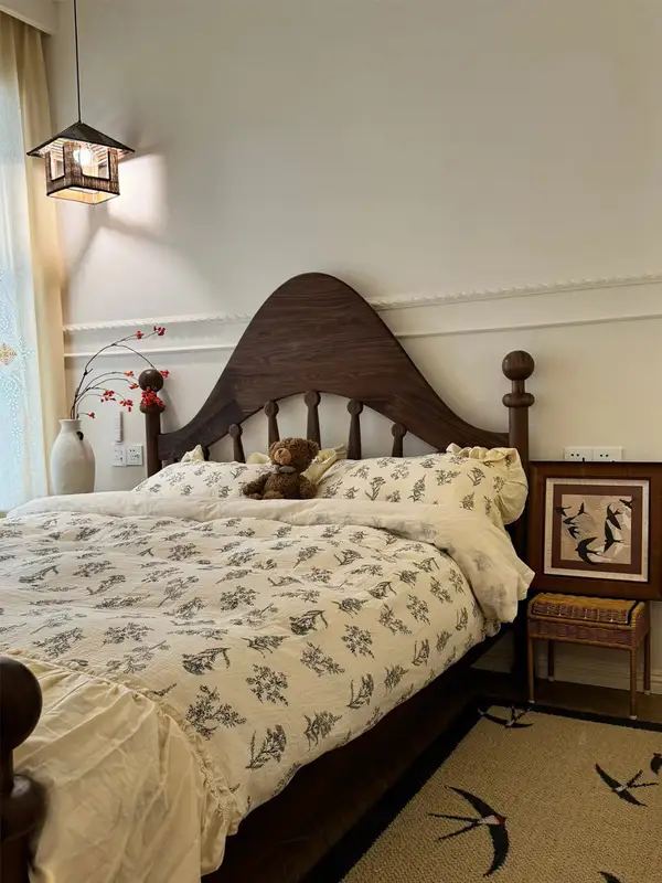 French-Inspired Solid Wood Bed — product image 3