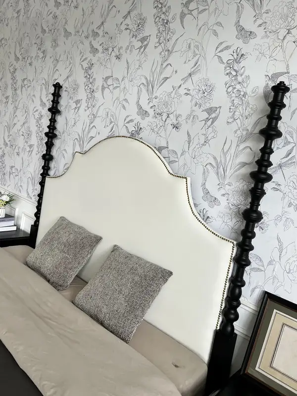 French-Inspired Mixed-Material Upholstered Bed — product image 3