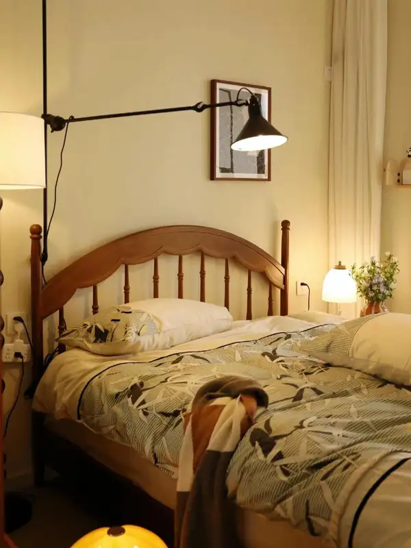 French-Inspired Solid Wood Bed — product image 3