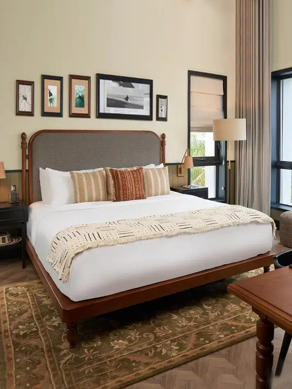 French-Inspired Solid Wood Bed — product image 2