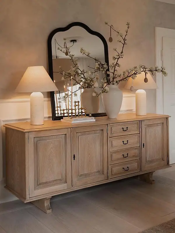 French-Inspired Solid Wood Storage Storage Cabinet — product image 1