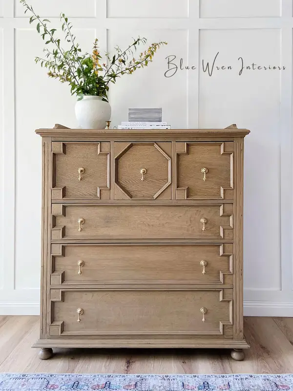 French-Inspired Solid Wood Storage Chest of Drawers — product image 1