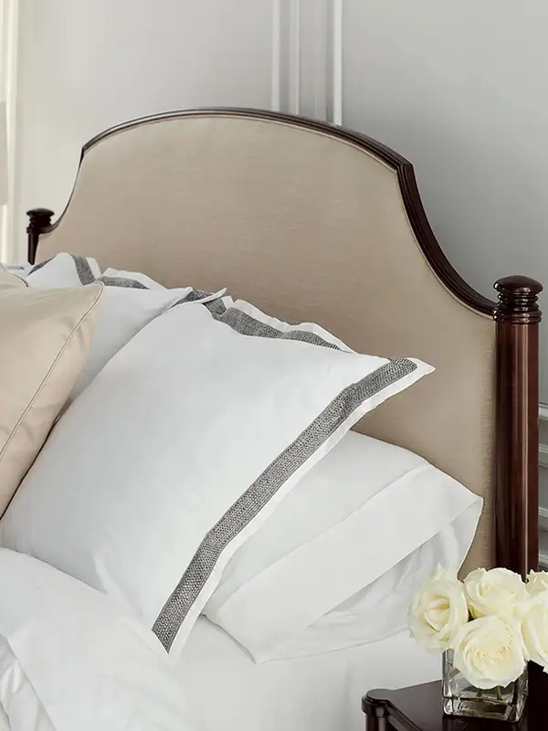 French-Inspired Mixed-Material Upholstered Bed — product image 2