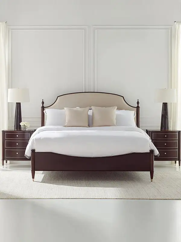 French-Inspired Mixed-Material Upholstered Bed — product image 3