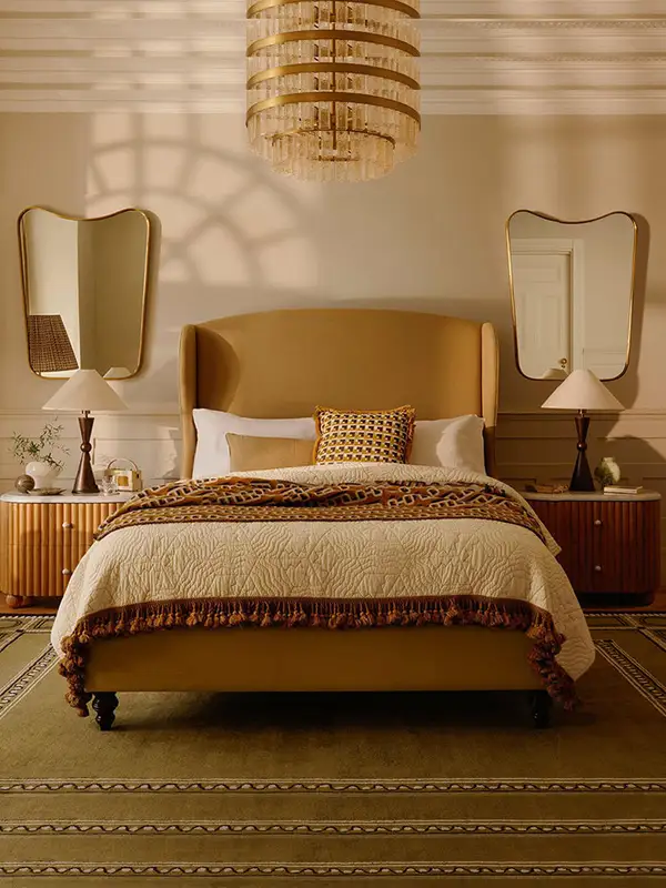 French-Inspired Upholstered Bed — product image 1