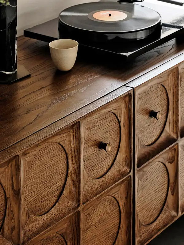 Vintage-Inspired Solid Wood Storage TV Unit — product image 3