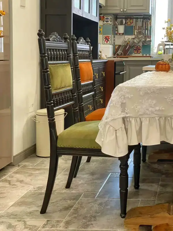 French-Inspired Solid Wood Carved Dining Chair — product image 2