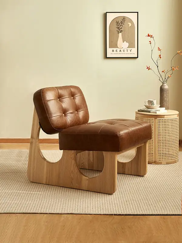 Vintage-Inspired Upholstered Lounge Chair — product image 2