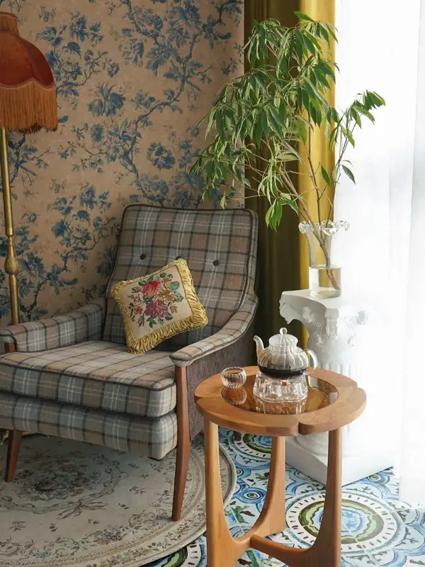 American-Style Mixed-Material Upholstered Lounge Chair — product image 2