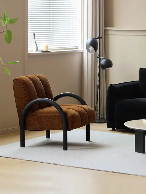 Vintage-Inspired Mixed-Material Lounge Chair — product image 2