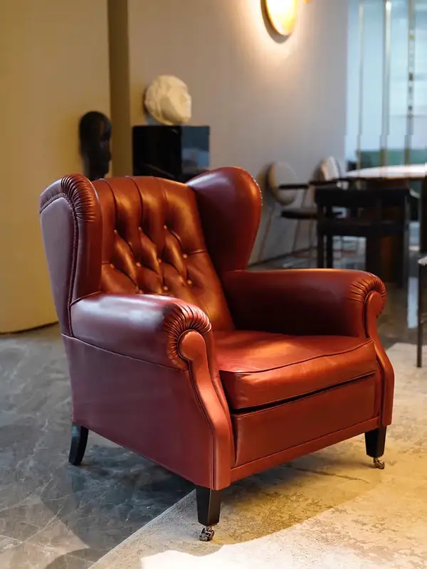 Vintage-Inspired Upholstered Lounge Chair — product image 2
