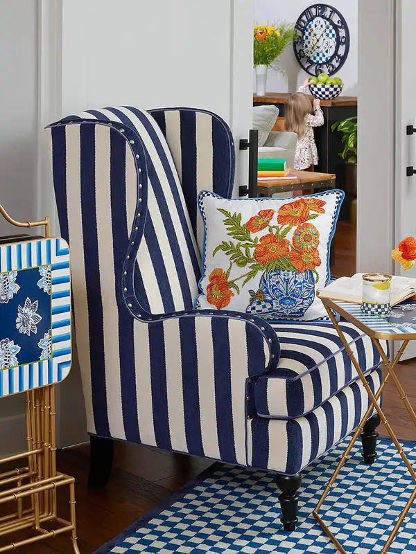 French-Inspired Upholstered Lounge Chair — product image 1